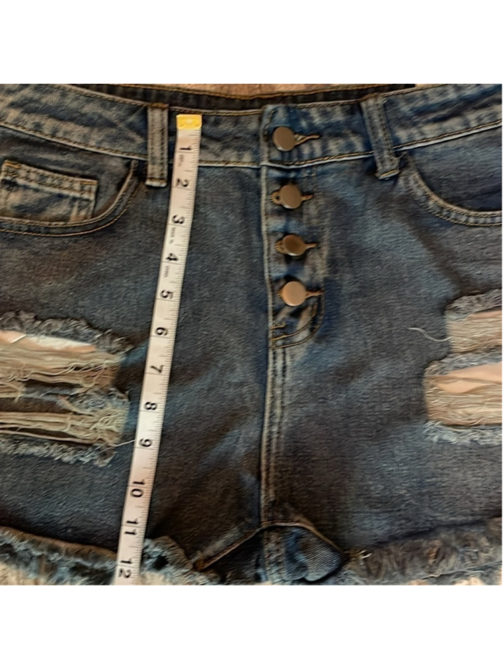 Y2K Styled by You Distressed on Purpuse Denim Shorts from Shein Size 30 - Picture 6 of 6